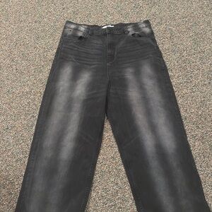 Long Legged Black Baggy Men’s Jeans